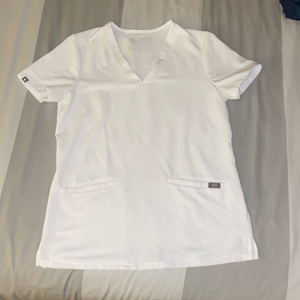 Figs Casma top in white XS